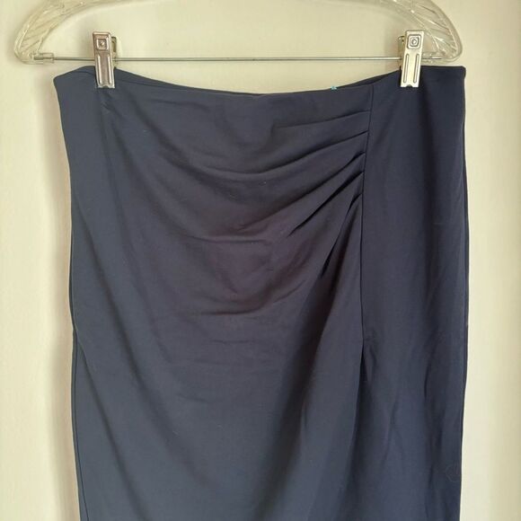 J. McLaughlin women’s navy parkhurst skirt roughed zip up stretch size 6 EUC! - Picture 4 of 11